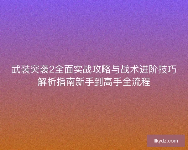 武装突袭2全面实战攻略与战术进阶技巧解析指南新手到高手全流程
